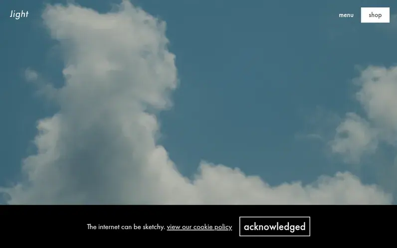 Screenshot of the The Light Phone homepage