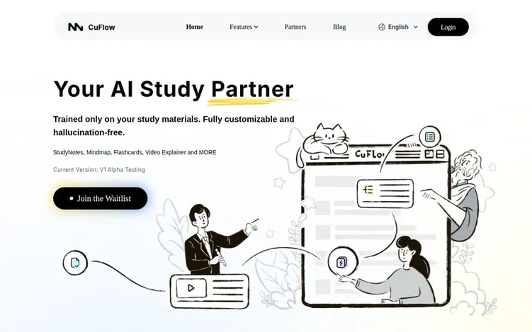 Screenshot of the Cuflow homepage
